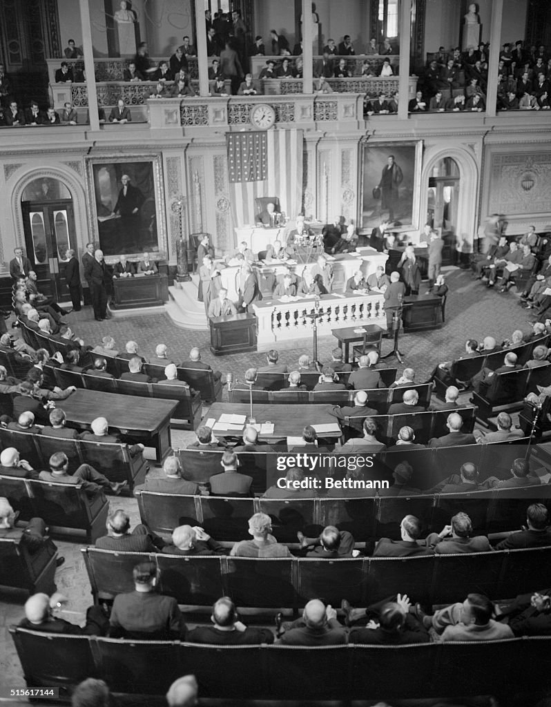View of House of Representatives During Declaration of War Resolution Vote