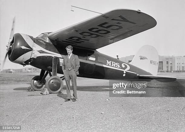 Amelia Earharts New Plane. Amelia Earhart Putnam has purchased a practically new Lockheed Vega Monoplane at Roosevelt Field and is said to be out...