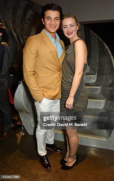 Cast members Dean John-Wilson and Florence Andrews attend the press night after party for "Miss Atomic Bomb" at the St James Theatre on March 14,...