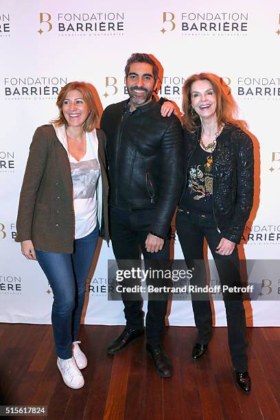 Writer Amanda Sthers, Actor Ary Abittan and Actress Cyrielle Clair attend the Premiere of "Five", Laureat Du Prix Cinema 2016 - Fondation Diane And...