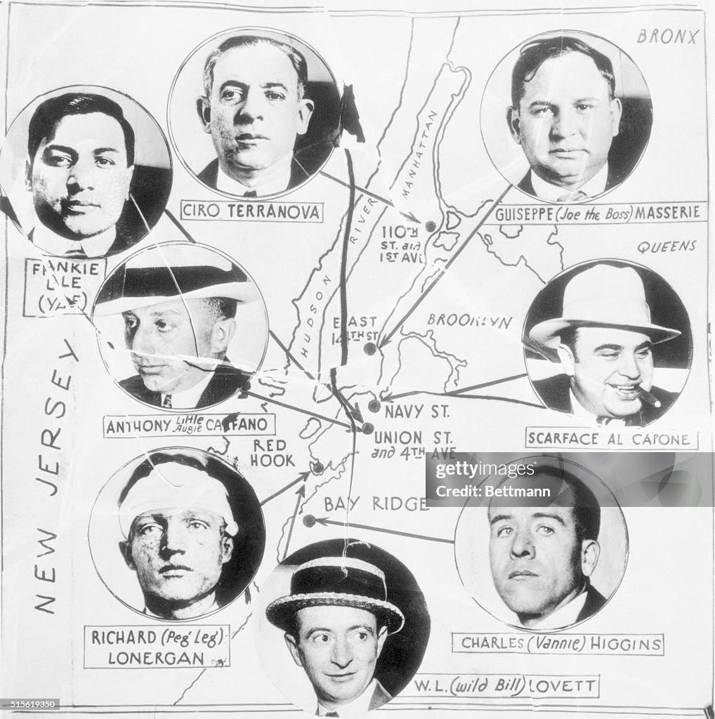 Chart Linking Gangsters to Map
