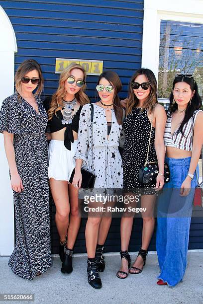 Eleanor Calder, Dani Song, Camila Coelho, Aimee Song and Raissa Gerona attend the Austin Style Brunch hosted by REVOLVE, Who What Wear and Ciroc at...