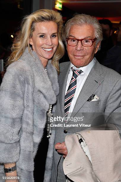 Laura Restelli Brizard and Jean-Daniel Lorieux attend has the signature of the book 'Espace Cardin' by Jean-Pascal Hesse at Espace Pierre Cardin on...