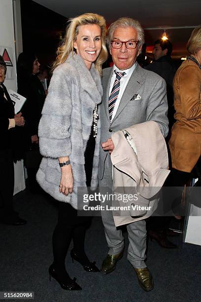 Laura Restelli Brizard and Jean-Daniel Lorieux attend has the signature of the book 'Espace Cardin' by Jean-Pascal Hesse at Espace Pierre Cardin on...