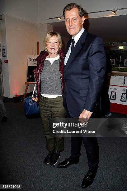 Marie-Christiane Marek and Jean-Pascal Hesse attend has the signature of the book 'Espace Cardin' by Jean-Pascal Hesse at Espace Pierre Cardin on...