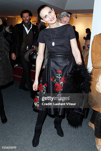 Sylvie Ortega-Munos attends has the signature of the book 'Espace Cardin' by Jean-Pascal Hesse at Espace Pierre Cardin on March 14, 2016 in Paris,...