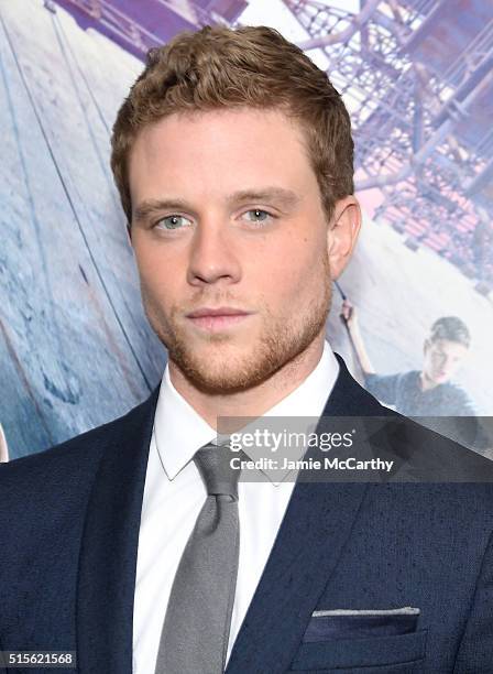 Actor Jonny Weston attends the New York premiere of "Allegiant" at the AMC Lincoln Square Theater on March 14, 2016 in New York City.