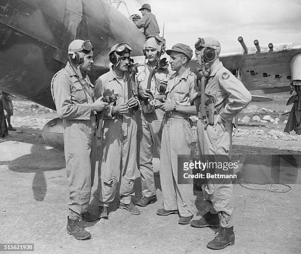 Mexicans Join Pacific Air War. Manila: Stationed at Clark Field, Manila and waiting to take part in the air war against Japan, men of the 201st...