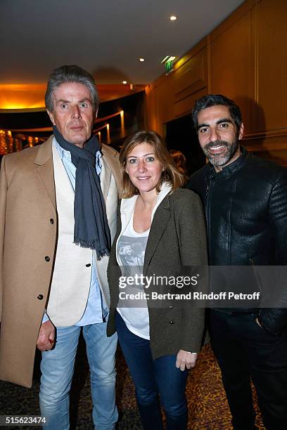 Of Lucien Barriere Group, Dominique Desseigne, Writer Amanda Sthers and Actor Ary Abittan attend the Cocktail following the Premiere of "Five",...