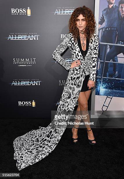 Nadia Hilker attends the New York premiere of "Allegiant" at the AMC Lincoln Square Theater on March 14, 2016 in New York City.