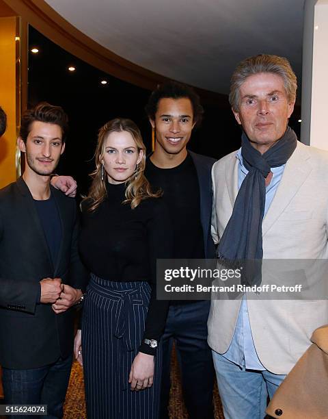 Team of the Movie : Actors Pierre Niney, Margot Bancilhon and Idrissa Hanrot with CEO of Lucien Barriere Group, Dominique Desseigne attend the...