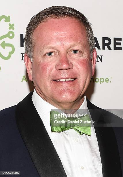 Co-founder of Kelly Cares, Brian Kelly attends the Kelly Cares Foundation 2016 Irish Eyes Gala at The Pierre Hotel on March 14, 2016 in New York City.