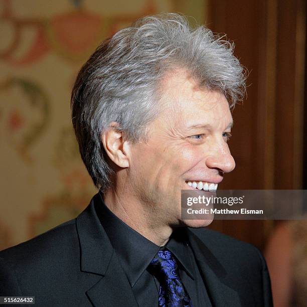 Jon Bon Jovi attends the Kelly Cares Foundation 2016 Irish Eyes Gala at The Pierre Hotel on March 14, 2016 in New York City.