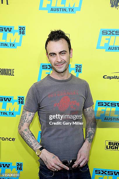 Joseph Gilguin attends the premiere of AMC's "Preacher" at theParamount Theater during the South by Southwest Film FestivaL on March 14, 2016 in...