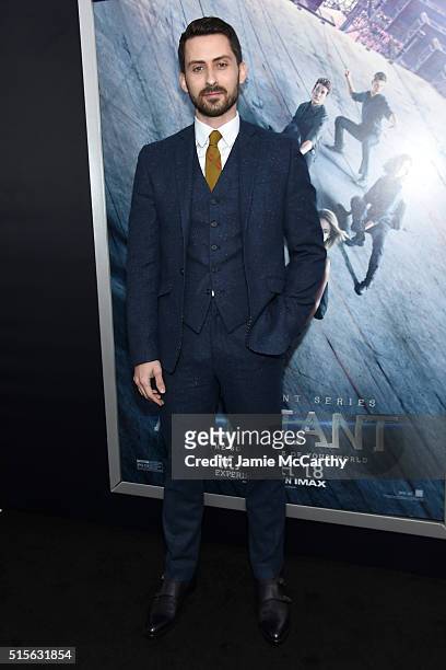 Actor Andy Bean attends the New York premiere of "Allegiant" at the AMC Lincoln Square Theater on March 14, 2016 in New York City.
