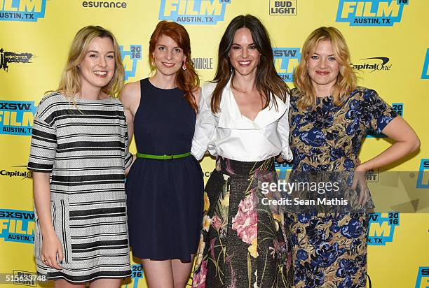 Anna Margaret Hollyman, Keri Safran, Sarah Butler and Kristin Slaysman attend the premiere of "Before the Sun Explodes" during the 2016 SXSW Music,...