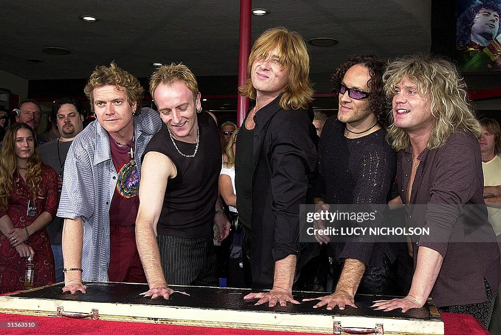 British heavy metal rock group 'Def Leppard' make