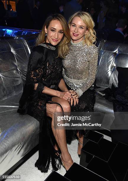 Maggie Q and Naomi Watts attend the "Allegiant" New York Premiere After Party at Cipriani 42nd Street on March 14, 2016 in New York City.