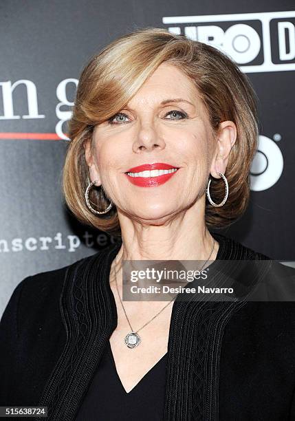 Actress Christine Baranski attends 'Everything Is Copy Nora Ephron: Scripted & Unscripted' New York Special Screening at The Museum of Modern Art on...