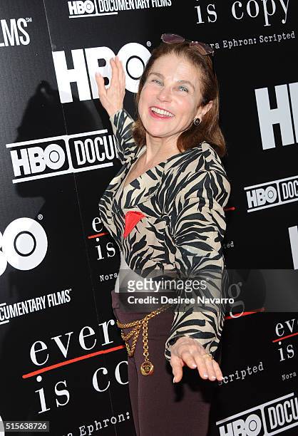 Actress Tovah Feldshuh attends 'Everything Is Copy Nora Ephron: Scripted & Unscripted' New York Special Screening at The Museum of Modern Art on...