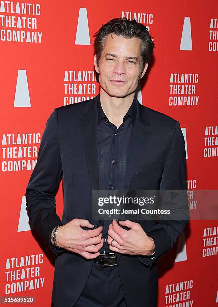 Actor Timothy Olyphant attend the "Hold On To Me Darling" opening night after party at The Gallery at The Dream Downtown Hotel on March 14, 2016 in...