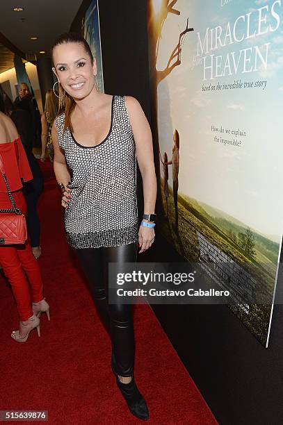 Karent Sierra attends the "Miracles From Heaven" Miami red carpet event at Regal South Beach on March 14, 2016 in Miami, Florida.