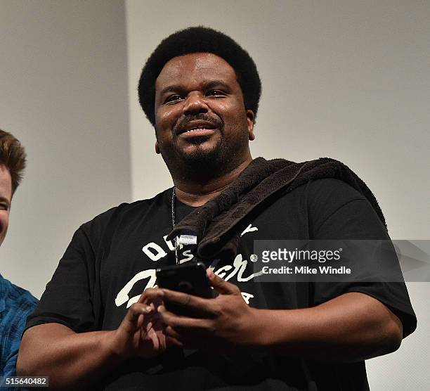 Actor Craig Robinson attends the premiere of "Sausage Party " during the 2016 SXSW Music, Film + Interactive Festival at Paramount Theatre on March...