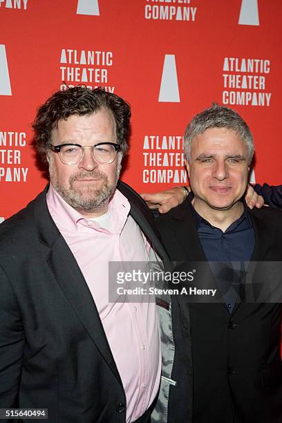 Kenneth Lonegran and Neil Pepe attend the "Hold On To Me Darling" Opening Night - After Party at The Gallery at The Dream Downtown Hotel on March 14,...