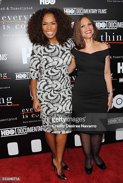 Writers Janet Mock and Melissa Harris-Perry attend 'Everything Is Copy Nora Ephron: Scripted & Unscripted' New York Special Screening at The Museum...