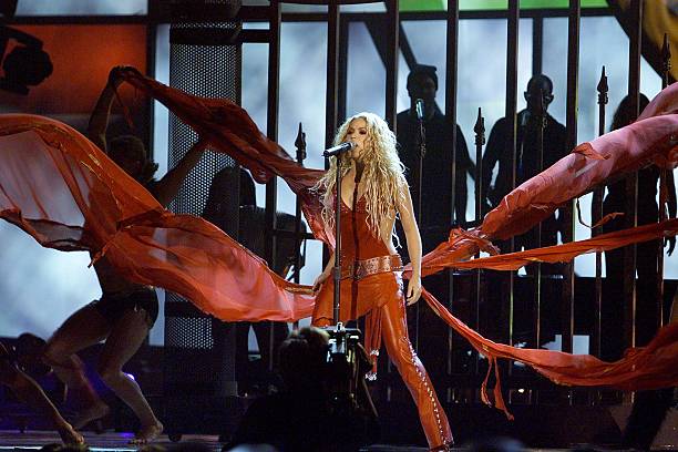 Shakira, who won a Grammy for Best Female Pop Vocal Performance at 1st Annual Latin Grammy Awards, performs at the Staples Center in Los Angeles 13...