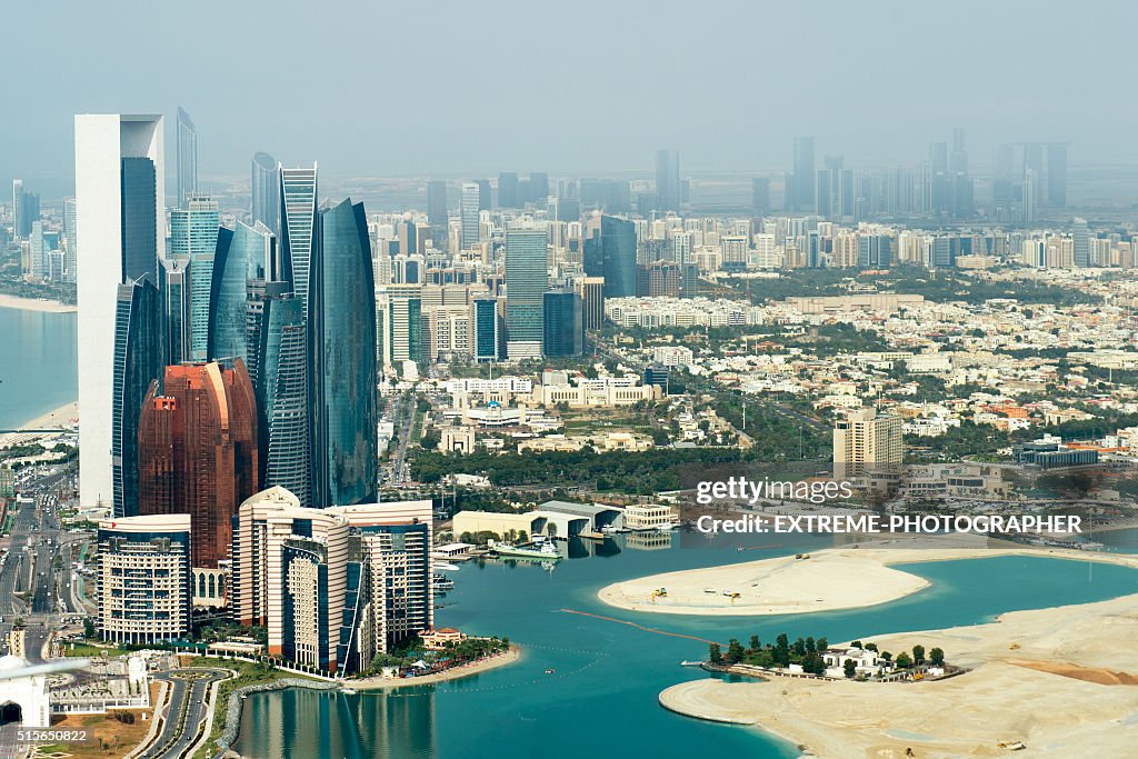 Abu Dhabi viewed from the sky