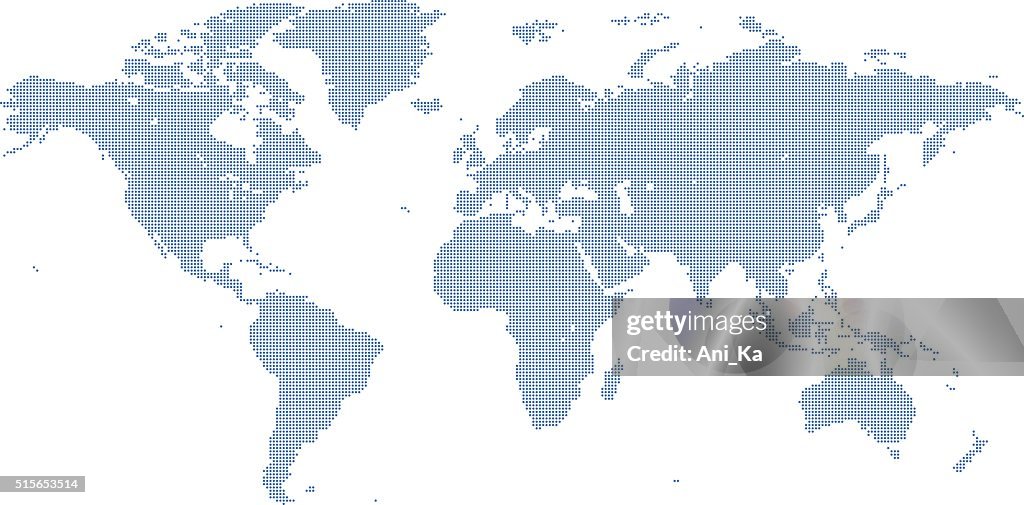 Dotted World Map