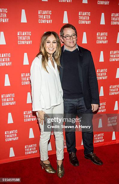 Sarah Jessica Parker and Matthew Broderick attend the "Hold On To Me Darling" Opening Night - After Party at The Gallery at The Dream Downtown Hotel...