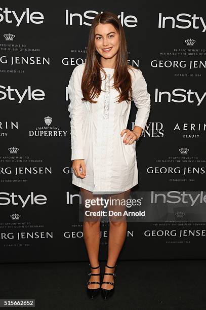 Charlotte Best attends the InStyle and Audi Women of Style Nominees Cocktail Event at Georg Jensen on March 15, 2016 in Sydney, Australia.