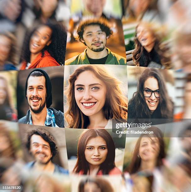 stack of multiple people expression - large group of people serious stock pictures, royalty-free photos & images