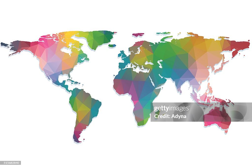 Triangle World Map High-Res Vector Graphic - Getty Images