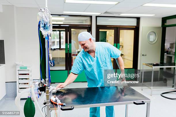veterinary surgeon cleaning equipment - hospital cleaning stock pictures, royalty-free photos & images