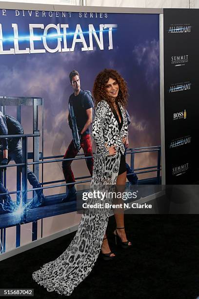 Actress Nadia Hilker attends the premiere of "Allegiant" held at the AMC Loews Lincoln Square 13 theater on March 14, 2016 in New York City.