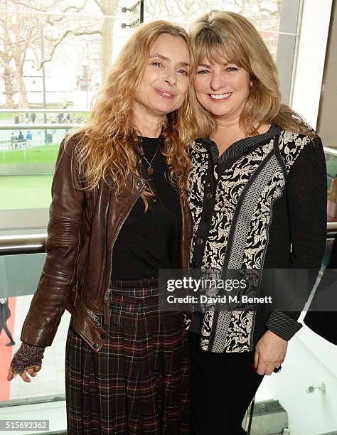 Maryam D'Abo and Carole Ashby attend the 2016 Into Film Awards at Odeon Leicester Square on March 15, 2016 in London, England.