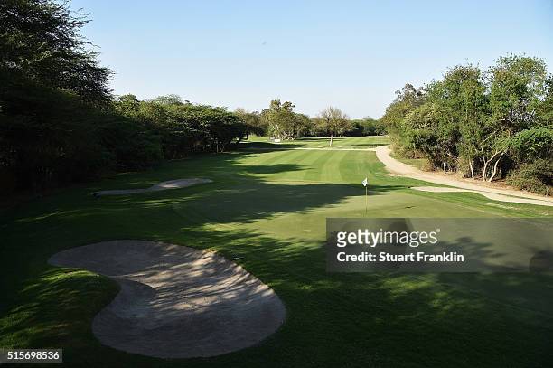 General view of the sixth hole prior to the start of the Hero Indian Open golf at Delhi Golf Club on March 15, 2016 in New Delhi, India.
