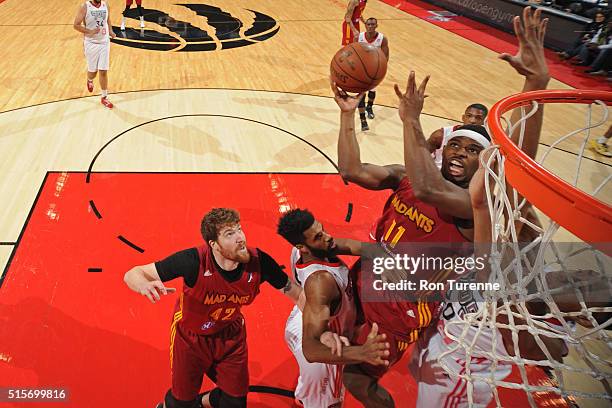 Fair of the Fort Wayne Mad Ants drives to the basket against the Toronto Raptors 905 during the NBA D-League game on March 14 at the Air Canada...