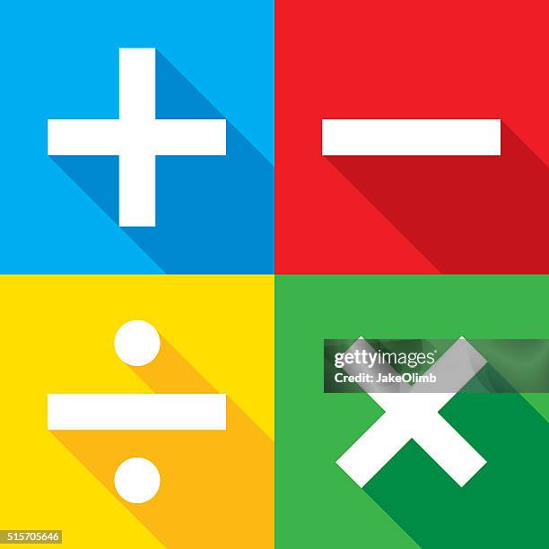 mathematik-symbole satz - division stock-grafiken, -clipart, -cartoons und -symbole