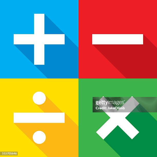 math icons set - mathematical symbol stock illustrations