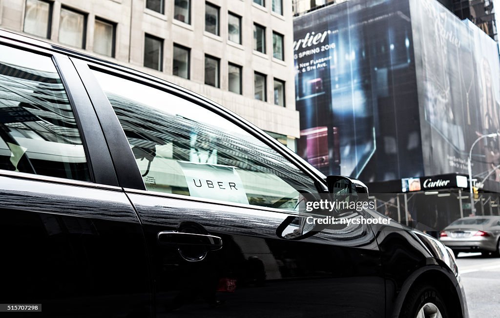 Uber car service in New York City