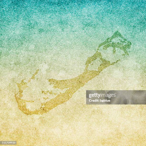 bermuda map on grunge canvas background - bermuda map stock illustrations