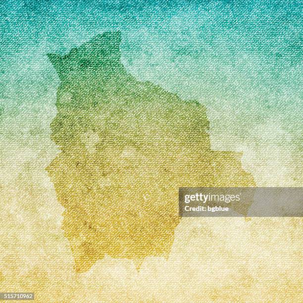 bolivia map on grunge canvas background - sucre bolivia stock illustrations