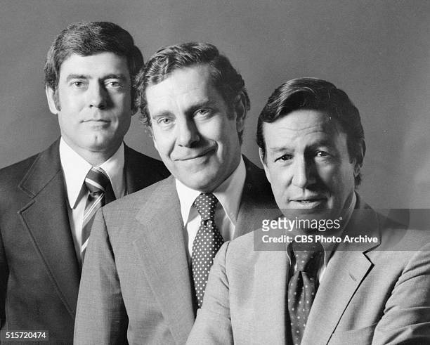 From left: Dan Rather, Morley Safer and Mike Wallace) Image dated December 1, 1975.