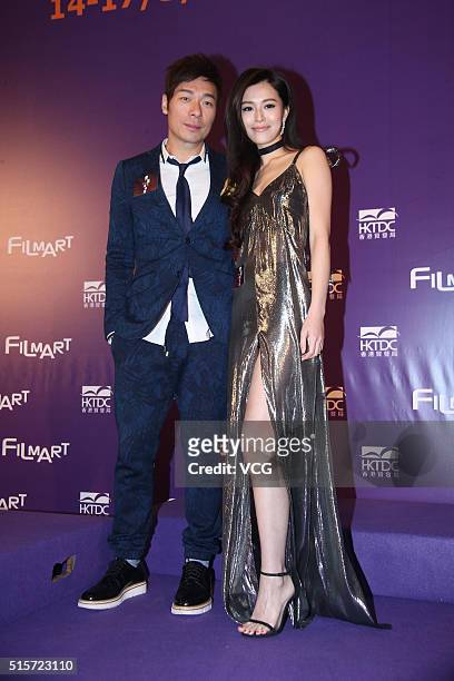 Actress Janice Man and actor Andy Hui Chi-On attend the press conference of director Herman Yau's film "Nessun Dorma" during the 20th Hong Kong...