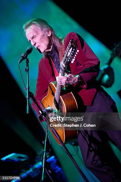 Gordon Lightfoot performs at the Brown Theatre on March 14, 2016 in Louisville, Kentucky.