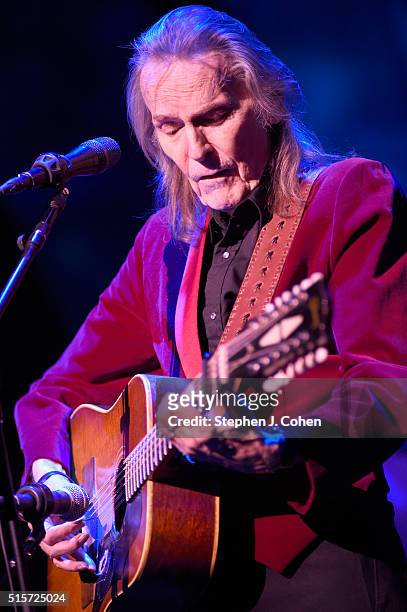 Gordon Lightfoot performs at the Brown Theatre on March 14, 2016 in Louisville, Kentucky.